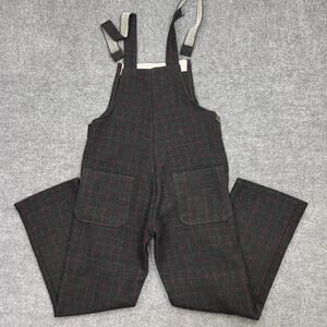 Codet Wool Overalls Plaid Made Canada Small Virgin Wool Outdoor Workwear 36x32